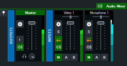 vmix pin audio mixer